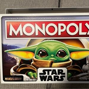 Disney Star Wars Monopoly with Baby Yoda.  Star Wars Board Game. Good Condition